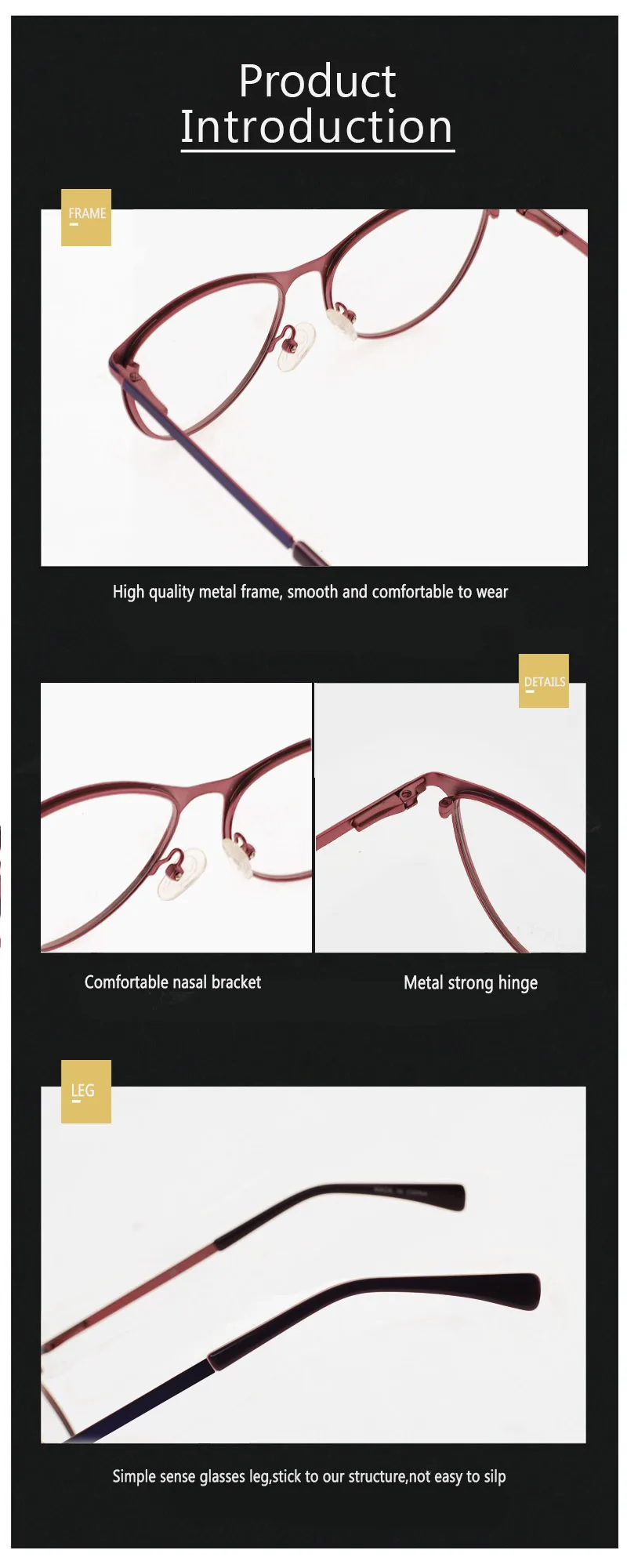 REAL Fashion Change Color Student Glass Frame Reading Metal Frame Optical Glasses Prescription Glasses Eyewear Brand Designer