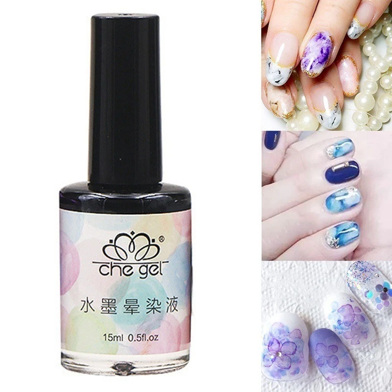 ABVP CHE Gel 1 шт 15 мл акварельные краски Лак для ногтей гель с рисунком цветения дыма эффект Мрамор пятно Lquid градиентный Маникюр Для женщин Красота T