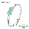 MODIAN 100% de moda de 925 Turmalina de plata fina anillos de dedo clásico claro CZ joyería de la boda para las mujeres de Buen regalo ► Foto 3/6