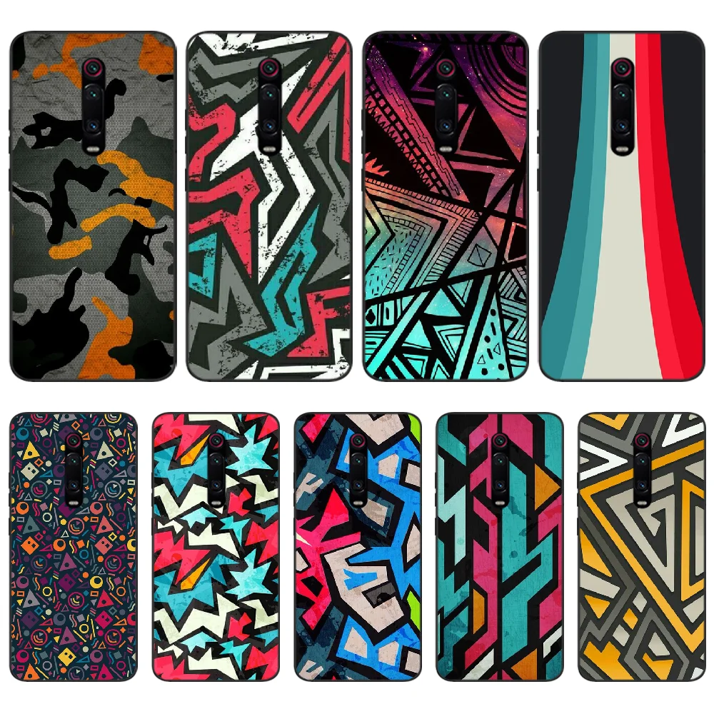 

OFFeier Color simple hip hop DIY Painted Bling Phone Case For Redmi S2 5A 5 5Plus 6 6Pro 6A 4X 4X 7 7A Cover