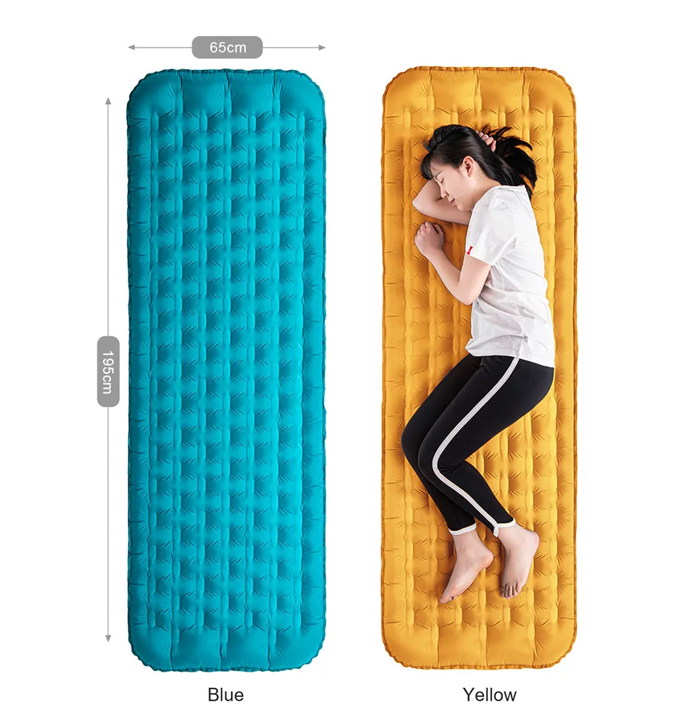 Naturehike Thicken Camping Air Cushion Bed Mat Outdoor Ultralight Inflatable Mattress Tent Moisture-proof Camping Sleeping Pad • FISHISHERE