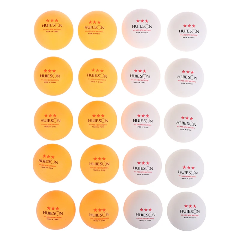 

10pcs New Material Table Tennis Ball 40+mm Diameter 2.8g 3 Star ABS Plastic Ping Pong Balls for Table Tennis Training