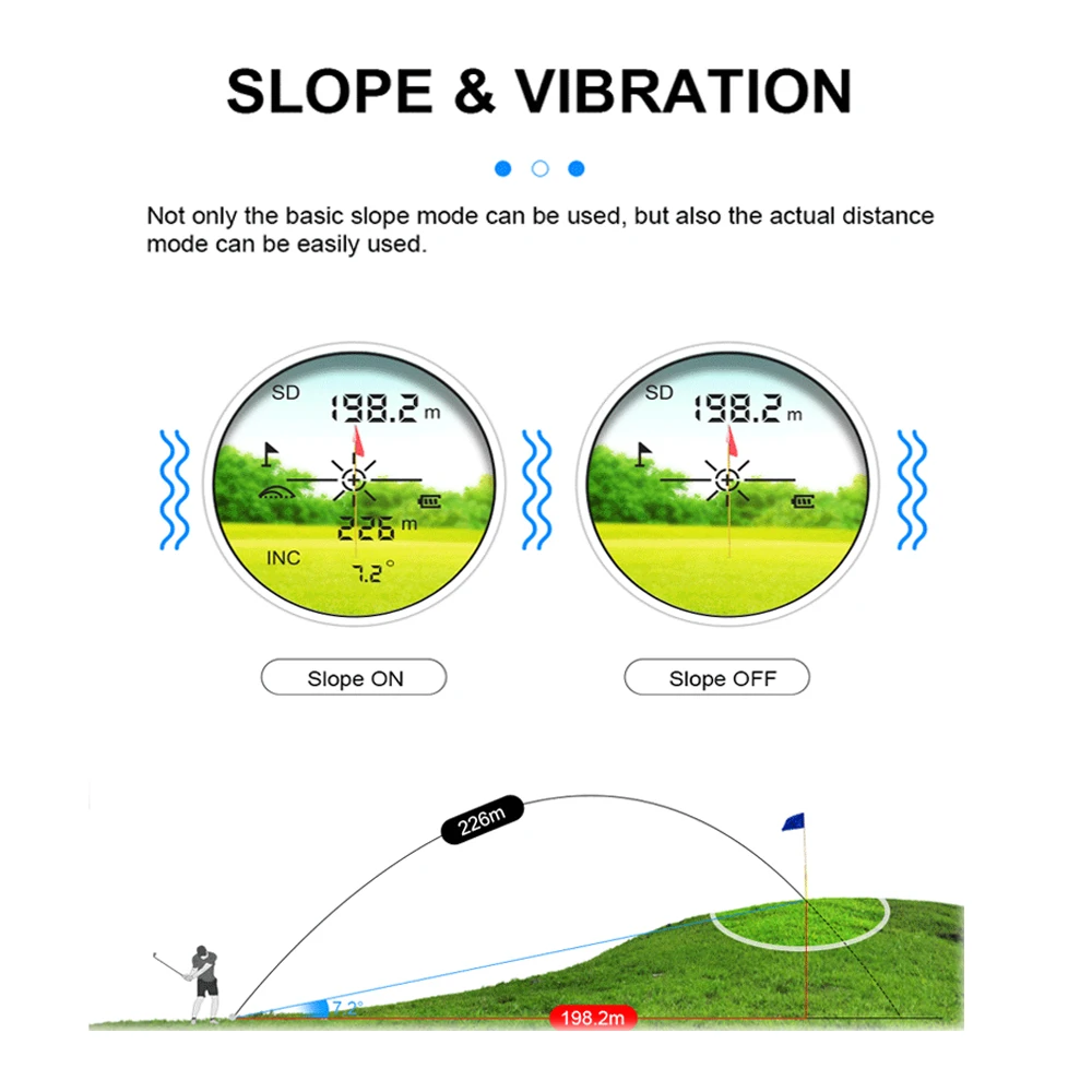 US $75.63 2021 Pre Sale Golf Rangefinder Slope OnOff Switch Flag Lock With Jolt Vibrate Pin Seeker Distance Meter With Free Battery