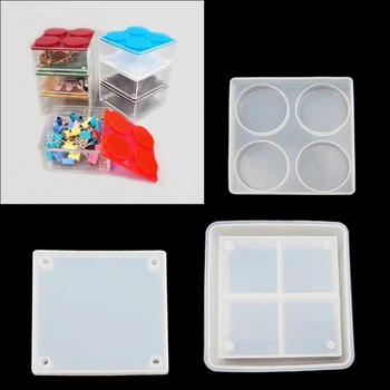 

Handmade Stacking Storage Containers Resin Mold Square Small Box With Lids Stackable Storage Bin Box Resin Casting Molds