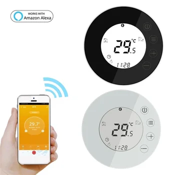 

Smart WIFI APP Programmable Thermostat For Electric Water Heating Gas Boiler Thermostat Temperature Controller