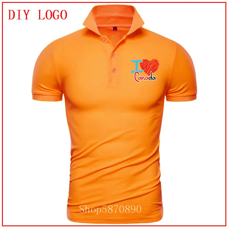 Я люблю Канаду рубашка поло мужские футболки с принтом персонализированные