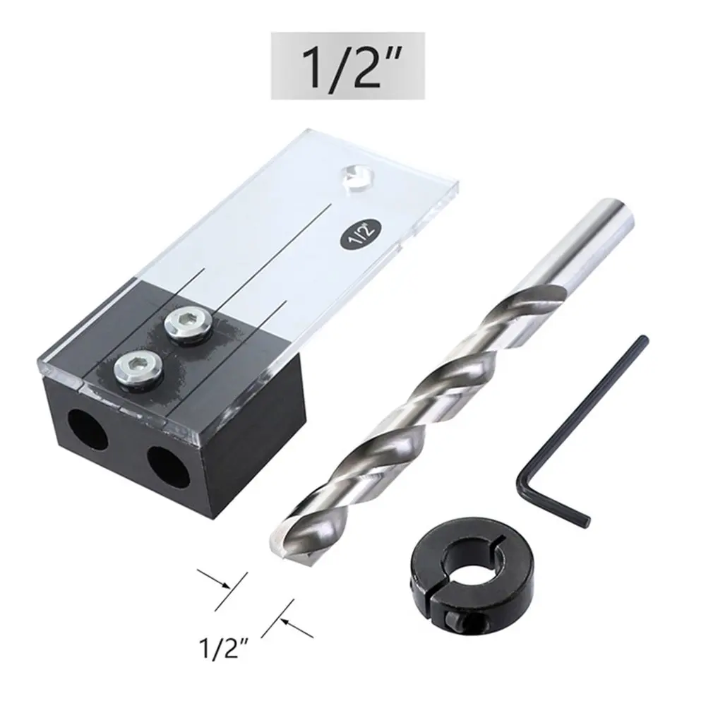 

Vertical Drill Guide Locator Self-Centering Drilling Hole Puncher Doweling Saw Jig Set Woodworking Carpentry Tools Sale