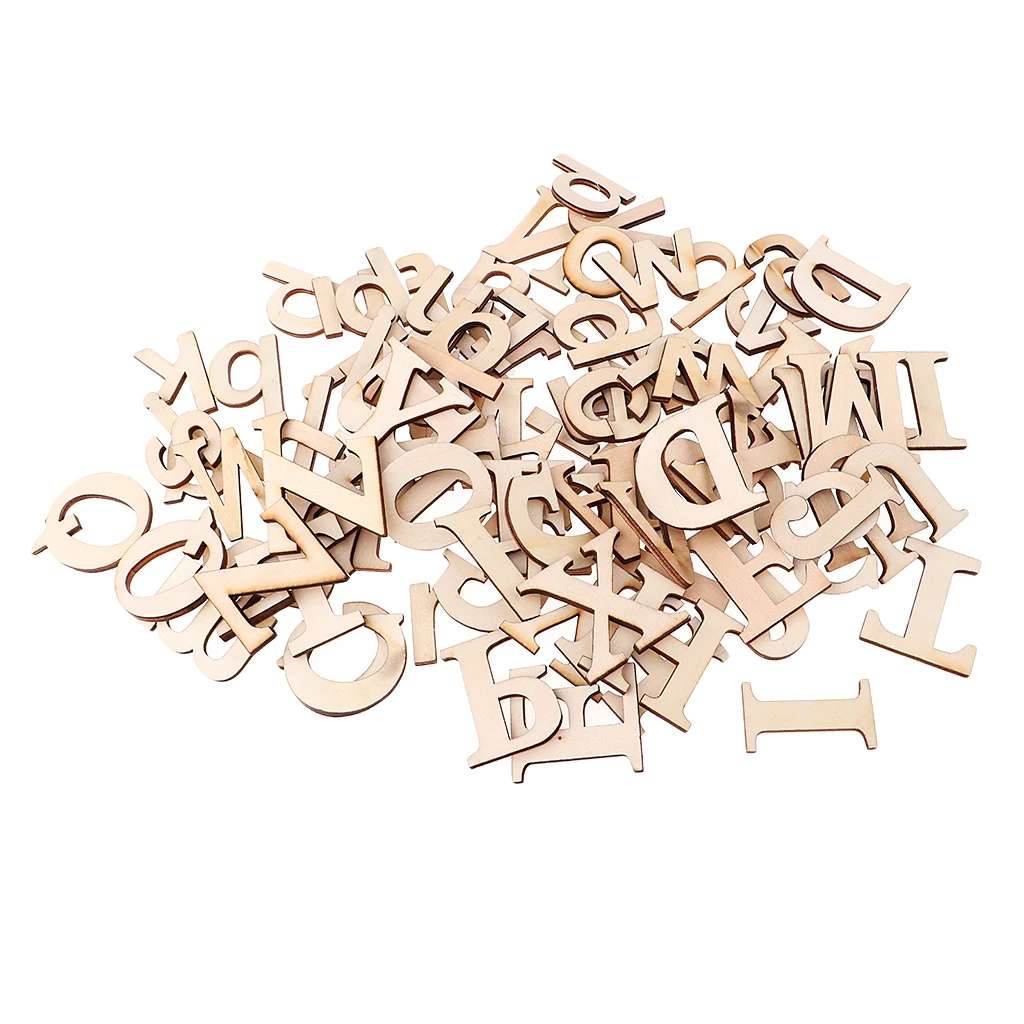 52Pcs Unfinished Wood Capital Lowercase Letters For Scrapbook Kid Wood Craft 52Pcs Unfinished Wood Capital Lowercase Letters For Scrapbook Kid Wood Craft