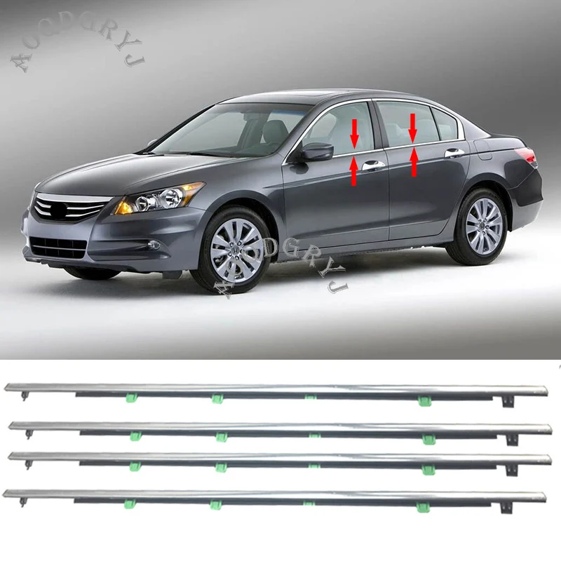 Аксессуары для стайлинга автомобилей 4 шт. для Honda Accord Sedan 2008-2012 Топ с декоративной полосой стеклянное уплотнение для окна литье