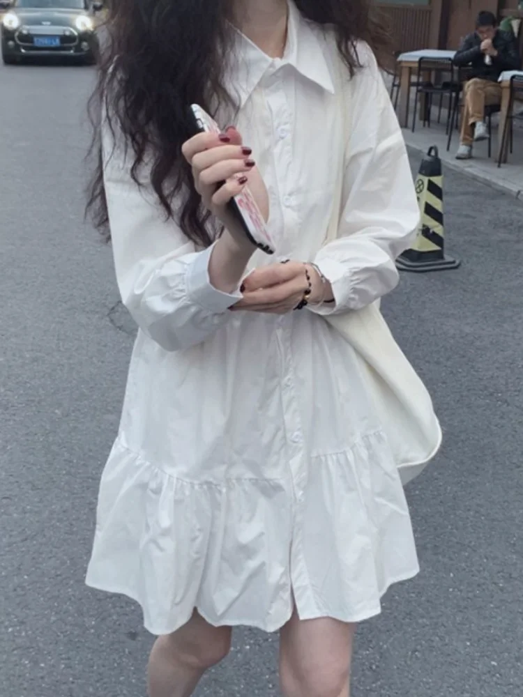 White Dress Women Elegant Aesthetic A 