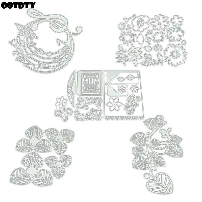 

5 Pcs Christmas Halloween Cutting Dies Set DIY Metal Cutting Dies Stencil Scrapbooking Decor Embossing Supplier Craft Die Cut