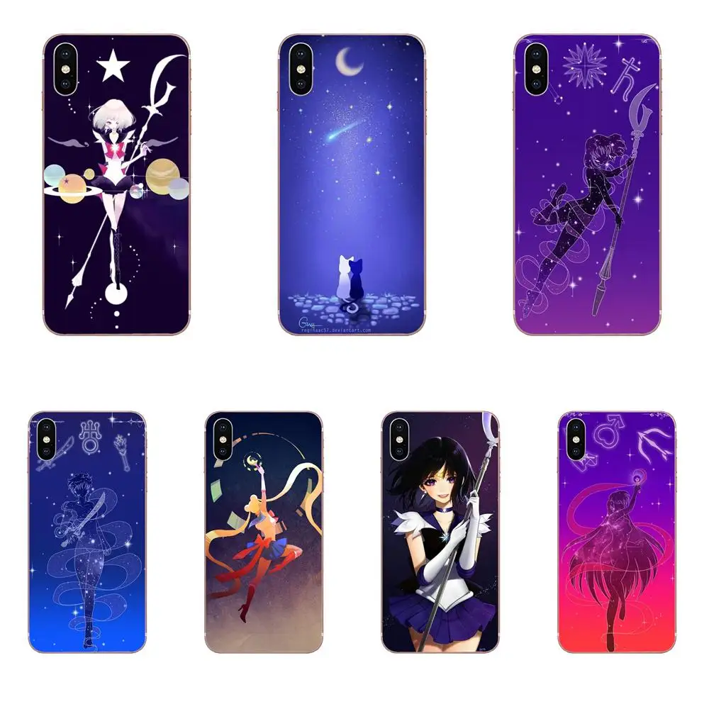 Hot Anime Sailor Moon Girl Lune Chat For Samsung Galaxy Note 5 8 9 S3 S4 S5 S6 S7 S8 S9 S10 5G mini Edge Plus Lite Phone Cases | Мобильные