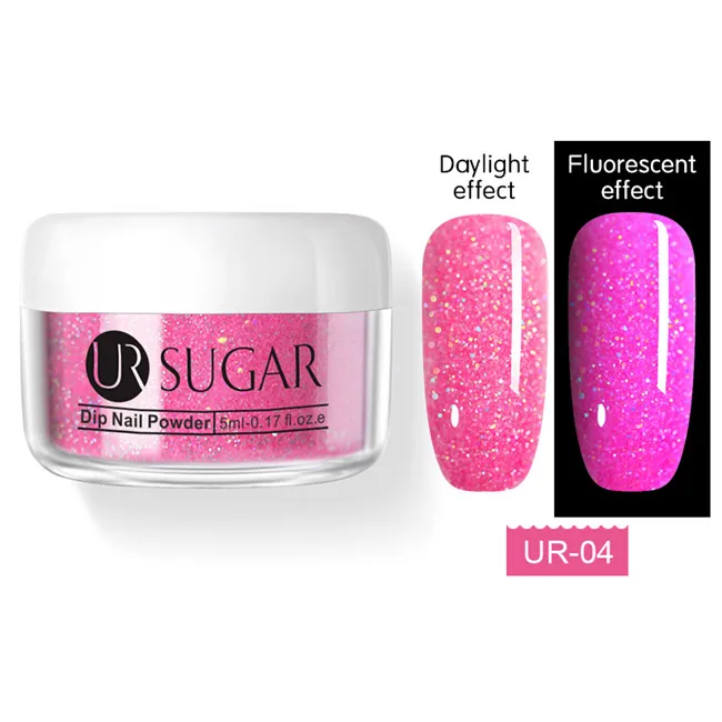 Glitter 4 Ur Sugar 5 мл ФЛУОРЕСЦЕНТНОЕ погружение ногтей Порошковая голографическая блестящая неоновая Dip пигментная Пыль для украшения ногтей натуральный сухой без - Цвет: Glitter 4