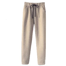^#Cheap Winter Thicken Women Harem Wool Pants Female 2019 Autumn High Waist Casual Loose Solid Color Trousers Pantalon Femme ^#Cheap Winter Thicken Women Harem Wool Pants Female 2019 Autumn High Waist Casual Loose Solid Color Trousers Pantalon Femme