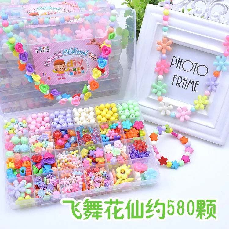 500pcs DIY Handmade Beaded Toy with Accessory Set Children Creative Girl diy Weaving Bracelet Jewelry Making girl Toys - Цвет: 5