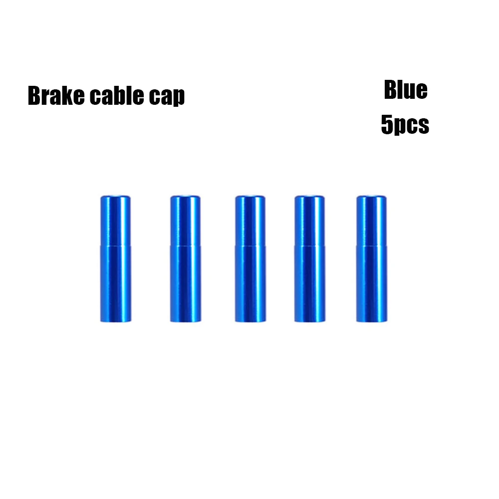5 шт. красочные Алюминиевые MTB тормоза дорожного велосипеда кабельный колпачок 4 мм/5 мм велосипедный переключатель переключения кабеля наконечники - Цвет: brake - blue