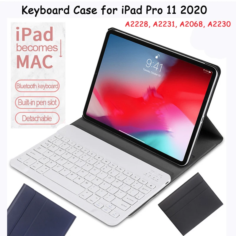 Чехол для нового iPad Pro 11 2020 2th поколение Bluetooth клавиатура чехол 2018 1th яркие цвета