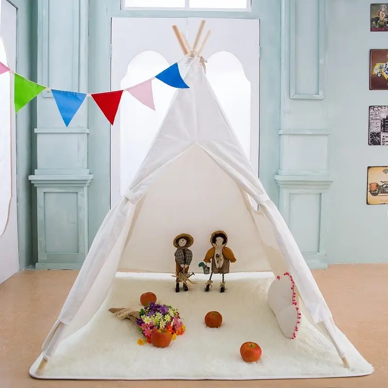 Tanie Przenośny namiot dla dzieci plac zabaw dla dzieci bawełniane płótno