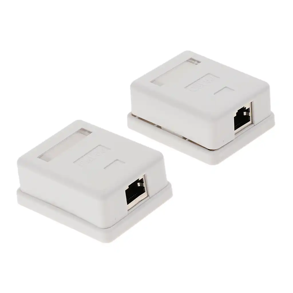 2 X Cat5e Однопортовый разъем для поверхностного монтажа RJ45 лицевая панель