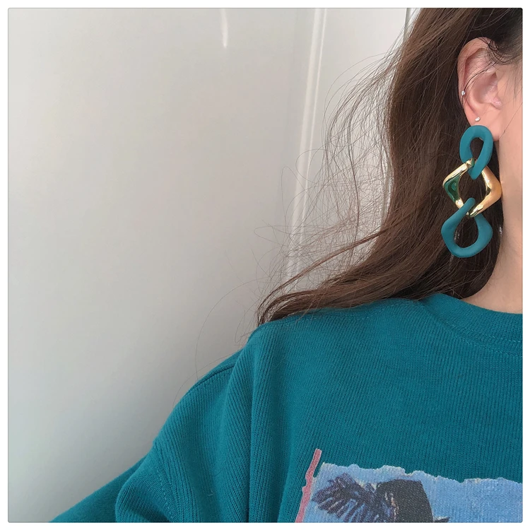 WYBU Super Beautiful Lake Blue Earrings Ins Popular Earrings for Women 2021 New Design Ear Drop Jewelry