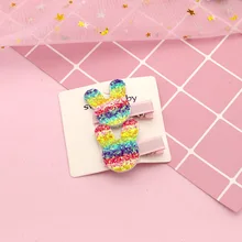 Стиль; радужные детские заколки в европейском и американском стиле; милые заколки для девочек; заколки с блестками; ручная работа; повязка на голову принцессы