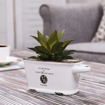 

Cactus Enamel Potted Plant Nursery Pot Breathable Retro Style Flower Pot Gardening Accessories With Small Holes Home Decor