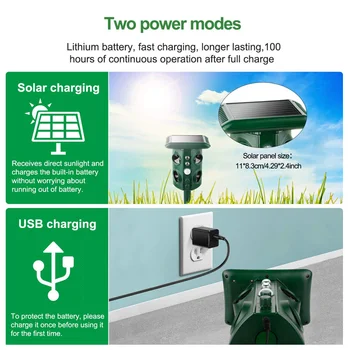 

Solar Mole Snake Repeller Ultrasonic Vibrating Repellent Sonic Pest Repeller Deterrent MYDING