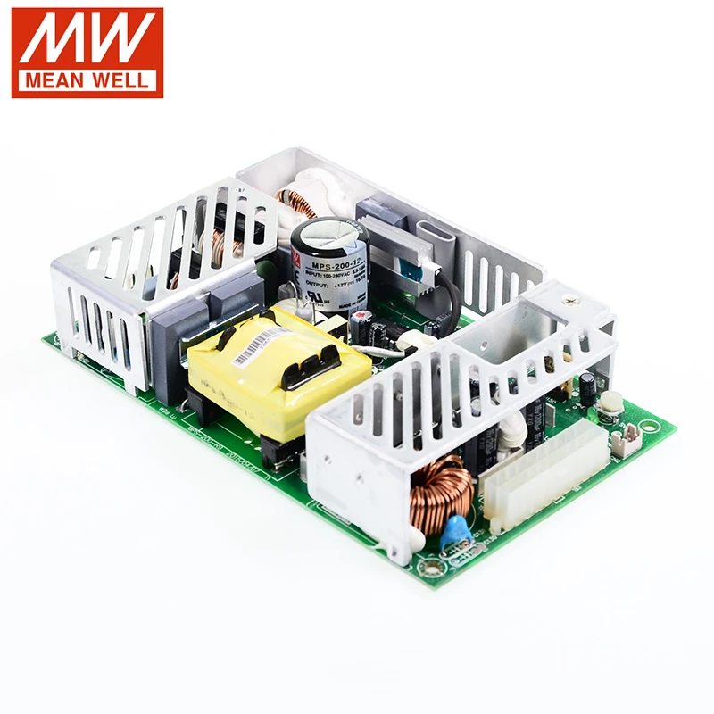 Серия MEAN WELL MPS 200 DC3.3V DC5V DC12V DC15V DC24V DC48V 200W одиночный выход для медицинского типа