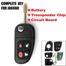 Flip 4 botões de controle remoto chave do carro da aleta chave 2002-2008 433mhz 4d60 chip para jaguar x-type s-tipo 1999-2009 xj xjr sem corte lâmina