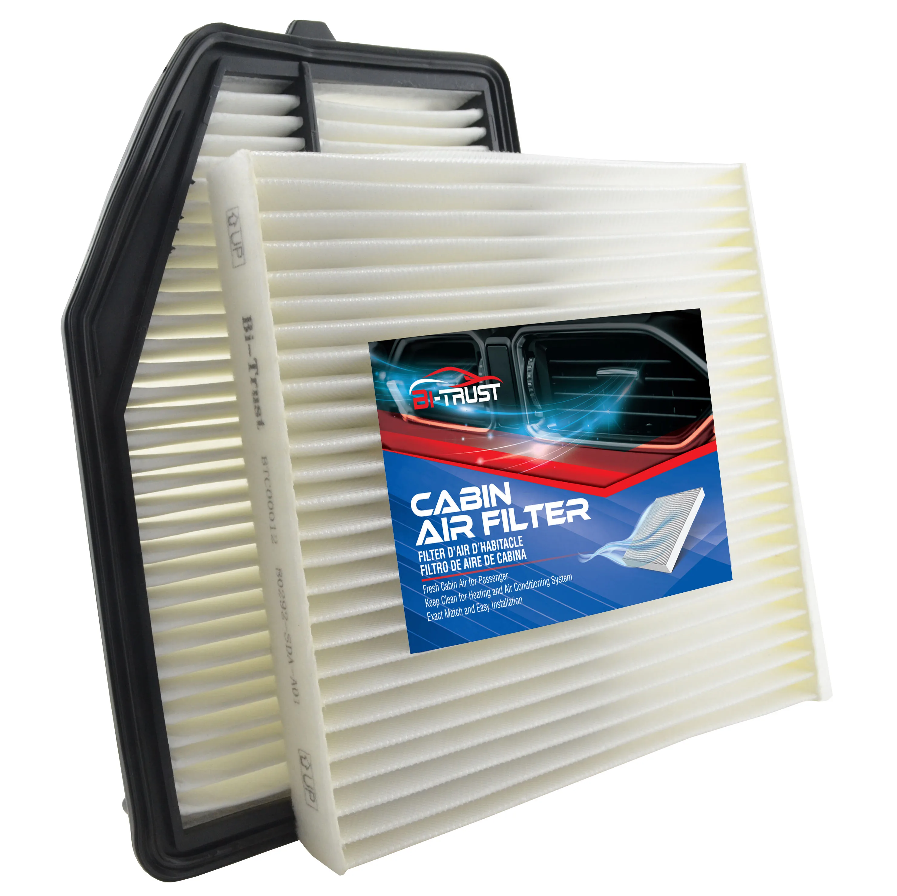 Bi-Trust Combo Set Engine & Carbon Cabin Air Filter for Honda CR-V 2015-2016 2.4L CF10134 80292-SDA-A01 bi trust engine cabin air filter for nissan pathfinder murano maxima altima infiniti qx60 jx35 16546 v0110