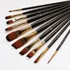 5pcs/set Nylon Hair Oil Paint Brush Set Liner Round Filbert Angel Flat Acrylic Learning DIY Watercolor Pen Art Painting Supplies ► Photo 1/6