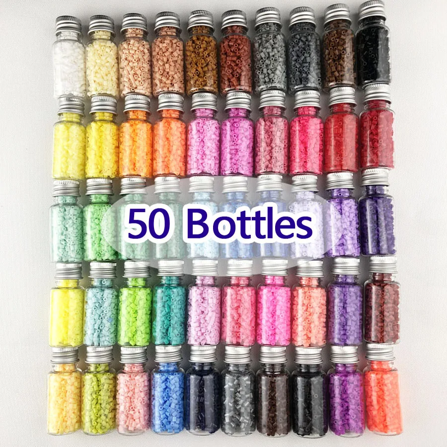 2 6 мм Hama Beads ~ PUPUKOU набор плавких бусин 48 цветов 23000 шт. + 3 шаблона 5 железная бумага