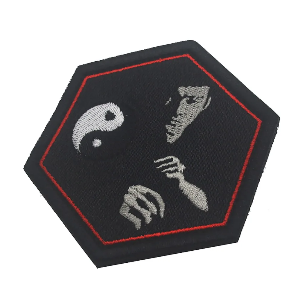 1pc Portable reusable Bruce Lee's morale embroidery badge DIY Apparel Armband Clothes Backpack Hat Patch