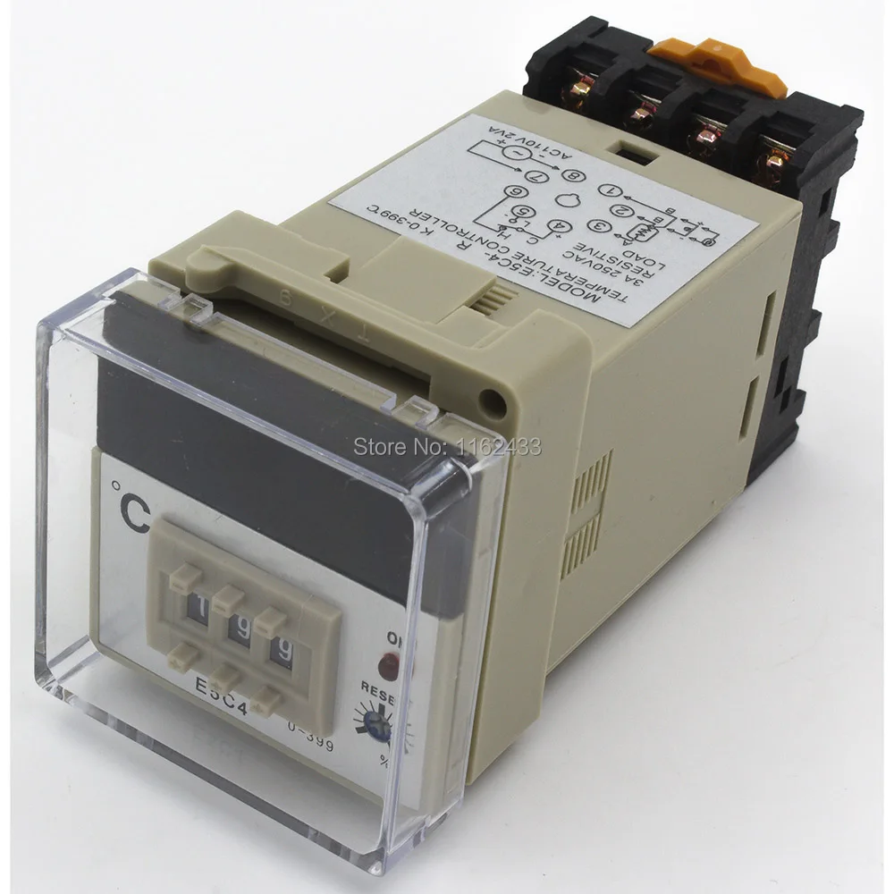 E5C4 AC 110V Реле Выход K вход цифровой регулятор температуры с розеткой | Инструменты