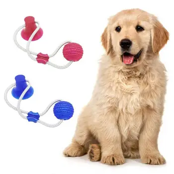 

Teeth Indestructible Bite Chew Toy Rubber Dog Puppy Funny Training Ball Chew Toys Play Fetch Solid With Carrier Rope
