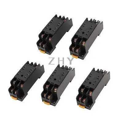 

PTF-08A 8 Pins 8P DIN Rail Mount Relay Socket Base 5 Pieces for HH52P