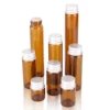 50 pieces 5ml/7ml/10ml/14ml/18ml/20ml/25ml/30ml Amber Glass Potion Bottles with Aluminium Lids Small Jars Vials 8 Sizes U-pick 1