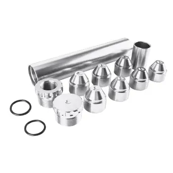 

11pcs Set 6in 5/8''-24 Automotive Fuel Oil Filter Car Fuel Filter Silver