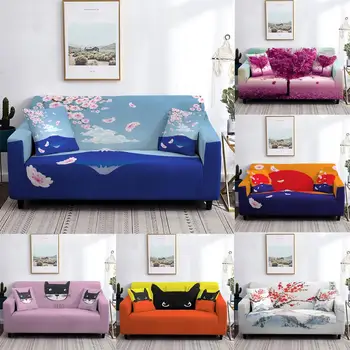 

2020 New Fashion Design Printed Universal Sofa Cover living room Sofa Cover Segmented Elastic Stretch Couch Cover 1/2/3/4 Seater