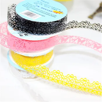 

5 Pcs Lace Sticky Paper SELF Adhesive Washi Tape Sticker Scrapbooking Decorative DIY Sticker for Album Gifts for Kids