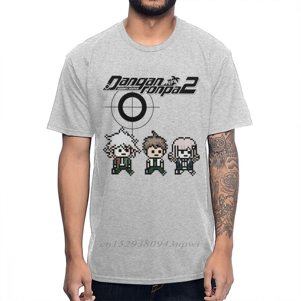 Натуральный хлопок классический круглый вырез горловины 8bit Danganronpa футболка