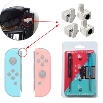 

For Nintendo Switch JoyCon Repair Parts with Screwdrivers Tool Kit Replacement Metal Lock Buckles New Game Controller Accessorie