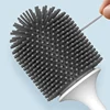 GURET Silicone brosse de toilette pour accessoires WC Drainable brosse de toilette mural outils de nettoyage maison salle de bain accessoires ensembles ► Photo 3/6