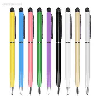 

500pcs/lot Universal Capacitive Touch Screen Stylus Pen for Smartphone for Iphone X MAX 8 7 Tablet 2 In 1 Rotate Ballpoint Pen
