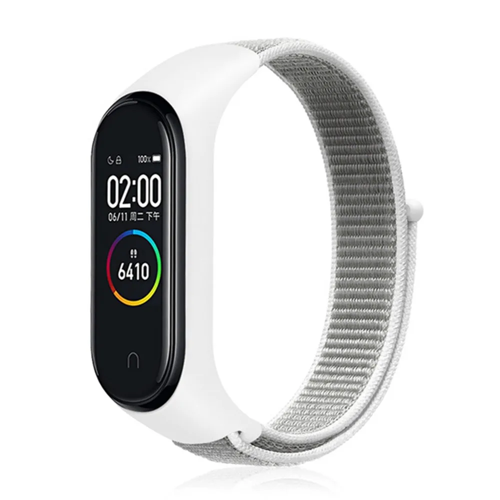 Pulseira mi band 4 ремешок для xiaomi mi band 4 3 спортивный нейлоновый ремешок для часов дышащий браслет ремешок для часов Смарт часы аксессуары 4