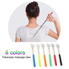 Компактный Телескопический коготь из нержавеющей стали Массажер Для Спины Скребок 22-58 см регулируемый назад царапающий массаж ручной коготь