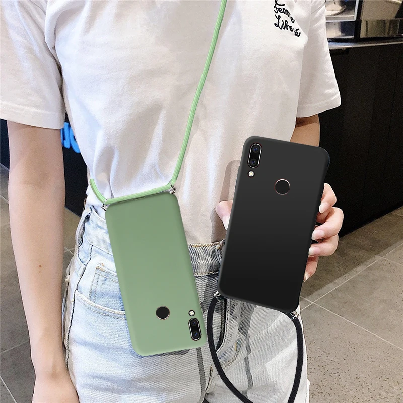 

Phone Case for Samsung Galaxy A5 2017 A6 A7 A8 J4 J6 2018 Plus S21 FE S20 S10 S9 Lanyard Neck Strap Rope Cord Case
