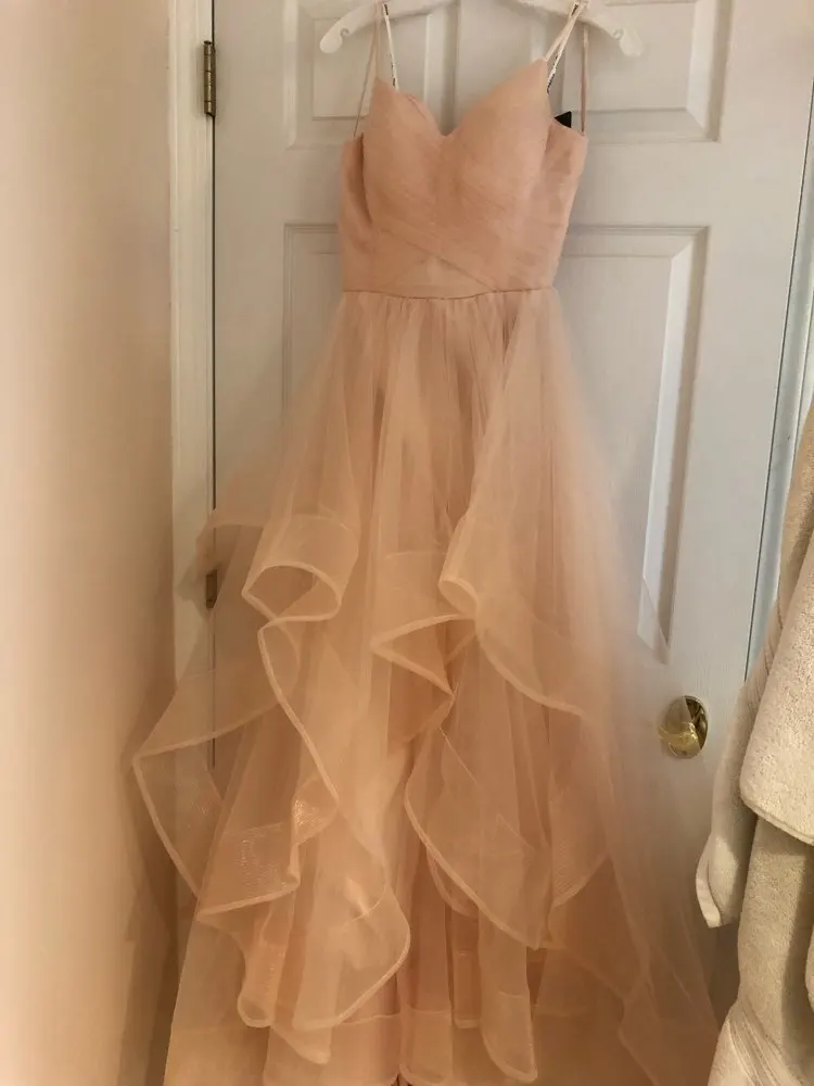 Один элемент Hi-Lo пляжное свадебное платье бретельки тюль Vestido De Noiva белое платье для невесты