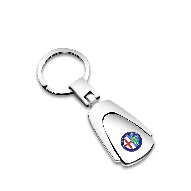 

Fashion Sliver Color Car Badge Emblem Keyring Key Chain Keychain For Alfa alpha Romeo 159 147 156 Giulietta 147 159 Mito KEYRING