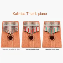 Kalimba 17 клавиш, пианино, Пальчиковое пианино с молотком для настройки и инструкцией для обучения, простой в использовании, высокое качество, подарок для детей